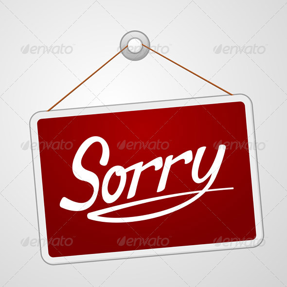 Sorry Storefront Sign - Vectors