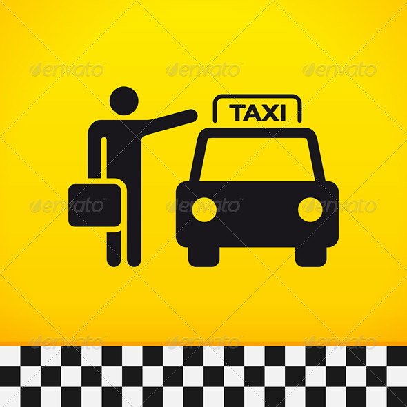 Taxi Theme with Passenger - Services Commercial / Shopping
