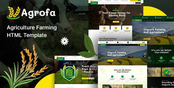 Agrofa - Agriculture Farming HTML Template