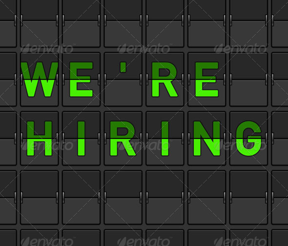 We Are Hiring Flip Board - Objects Vectors