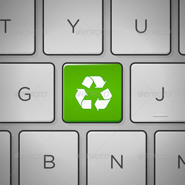 Recycle Sign Keyboard - Miscellaneous Conceptual