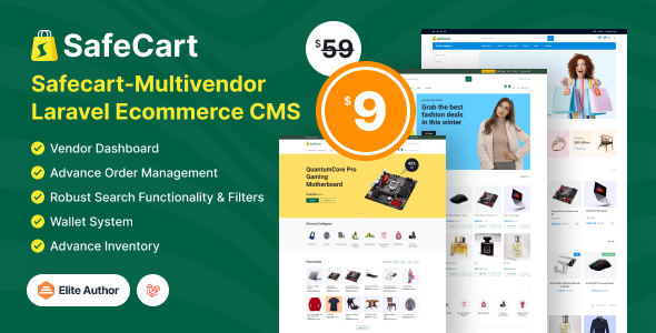 Safecart – MultiVendor Laravel eCommerce platform