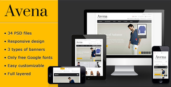 Avena PSD eCommerce - ThemeForest 3775953