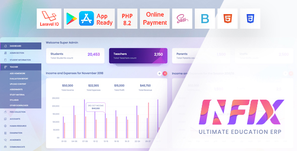 InfixEdu School ERP - Online School Management System Software