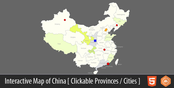 Interactive Map of China – HTML5