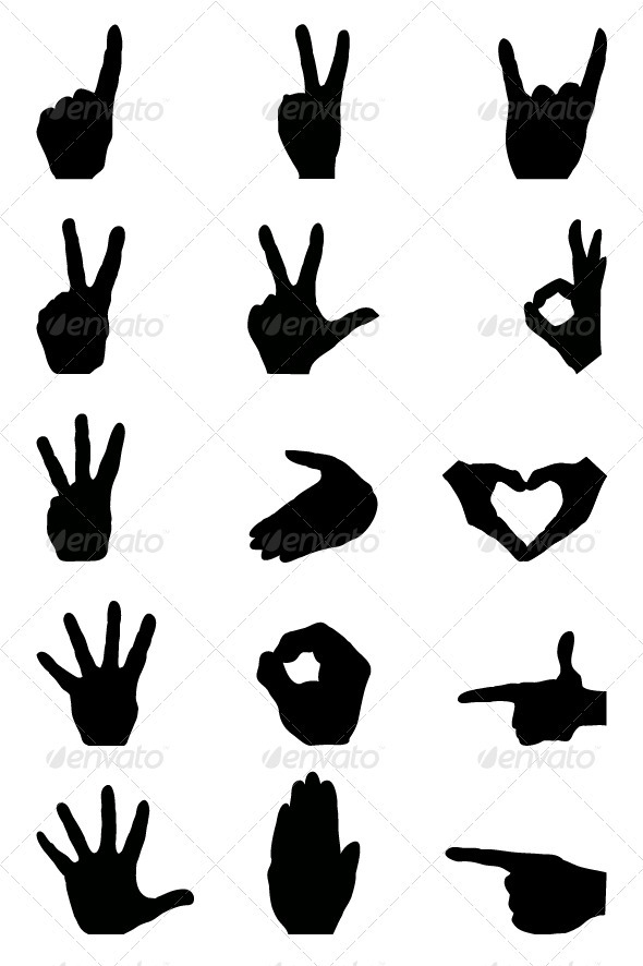 Hands silhouettes - Miscellaneous Characters