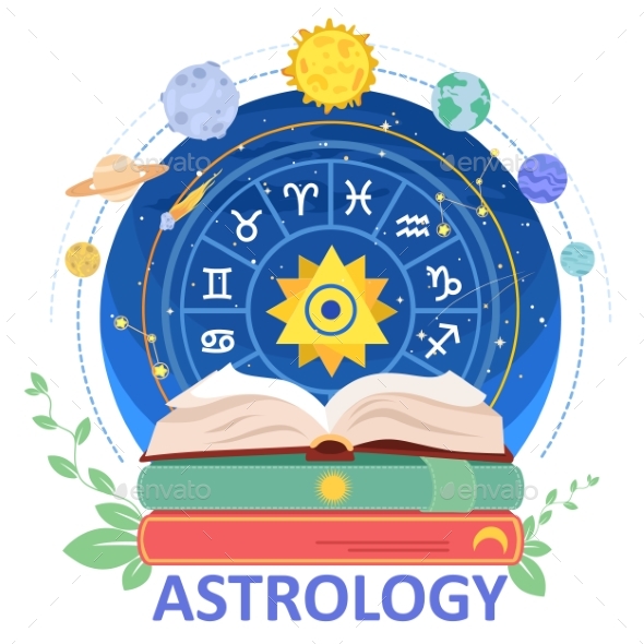 [DOWNLOAD]Astrology Science Poster with Zodiac Circle 