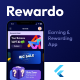 Rewardo : Flutter Quiz Rewarding & Earning App for iOS and Android with Admin App