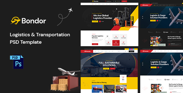 Bondor - Logistics and Transportation PSD Template