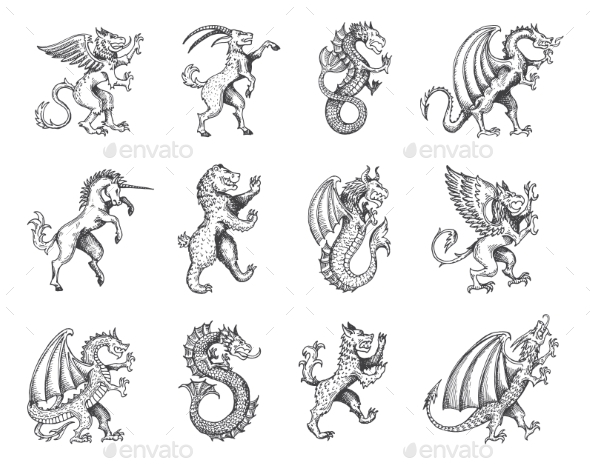 [DOWNLOAD]Medieval Heraldic Animals and Monsters Heraldry