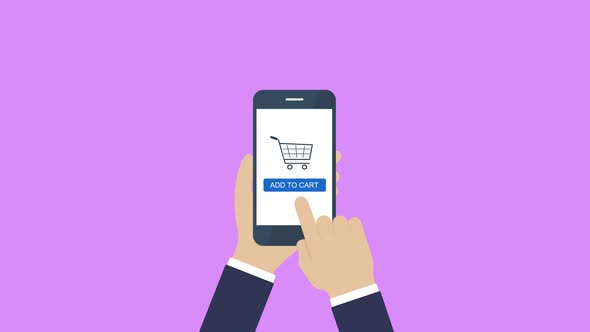 Animation of Shopping online app, shopping on Website, ecommerce