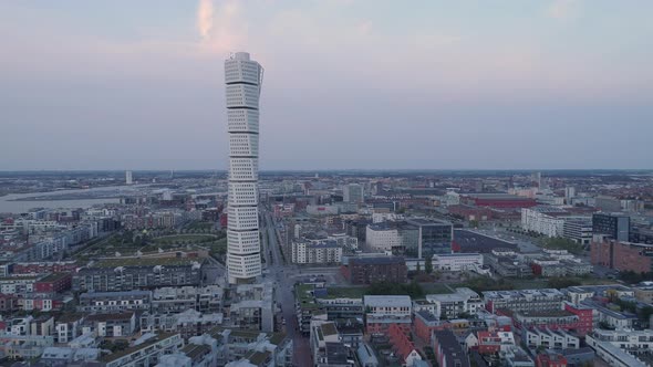 Aerial View of Malmö Cityscape