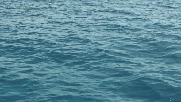 Turquoise Water Surface with the Purest Water in Azure Ocean Zanzibar Mnemba alt