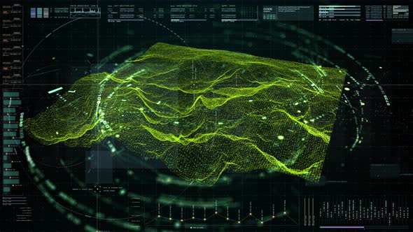 Futuristic Holographic Terrain Head Up Display 01 alt