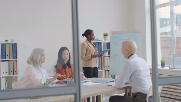 Four Multiethnic Women Having Lesson alt