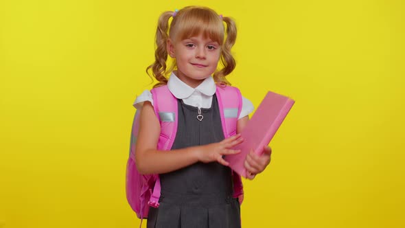 Happy Satisfied Selfish School Girl Proud of Her Victory Bragging Own Success Win Achievements alt