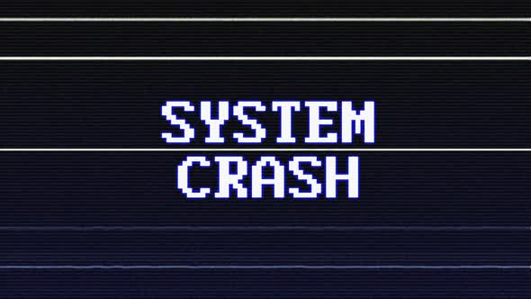 SYSTEM CRASH Glitch Text, Loopable