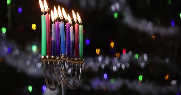 Chanukah Menorah Chanukiah Jewish Holiday Background alt