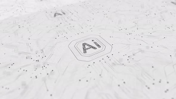 Ai White circuit board technology Data Transfer 5g background alt