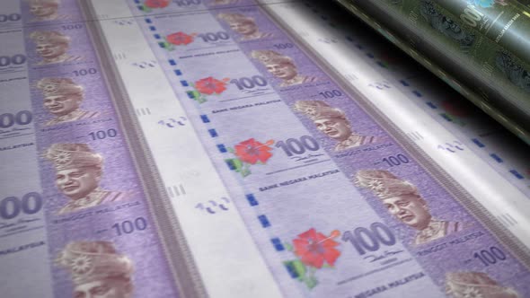 Malaysia Ringgit money banknotes printing seamless loop alt