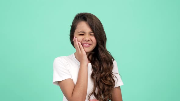 Upset Teen Girl Suffer From Pain of Toothache Dentistry alt