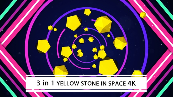 Yellow Stones In Space 4K