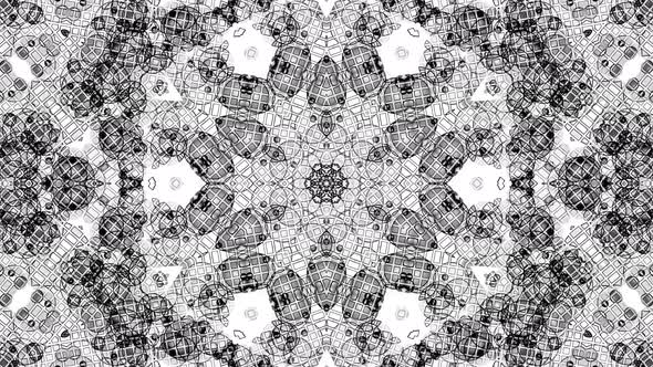 4K animated kaleidoscope-shaped mandala background