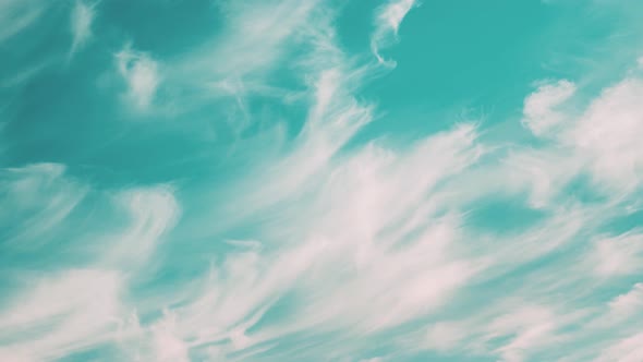 Light Cirrus Clouds Cloud Sky In Blue Aquamarine Paleblue Colors Moving In Sky alt