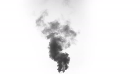 Black Smoke To Illustrate A Fire