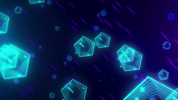 Neon Particles Background 4K