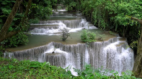 Huai Mae Khamin Waterfall level four, Khuean Srinagarindra National Park, Kanchanaburi, Thailand