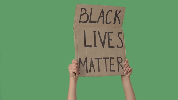 Protesting Poster with Inscription BLACK LIVES MATTER. Background To Illustrate the Movement for the alt