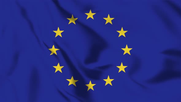 4K European Union Flag - Loopable