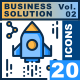 Business Solution 02 - Filled Outline Icons