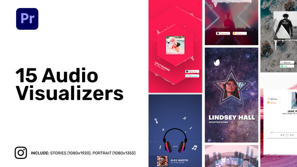 Modern Instagram Audio Visualizers for Premiere Pro