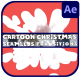 Cartoon Christmas Stuff Seamless Transitions | After Effects