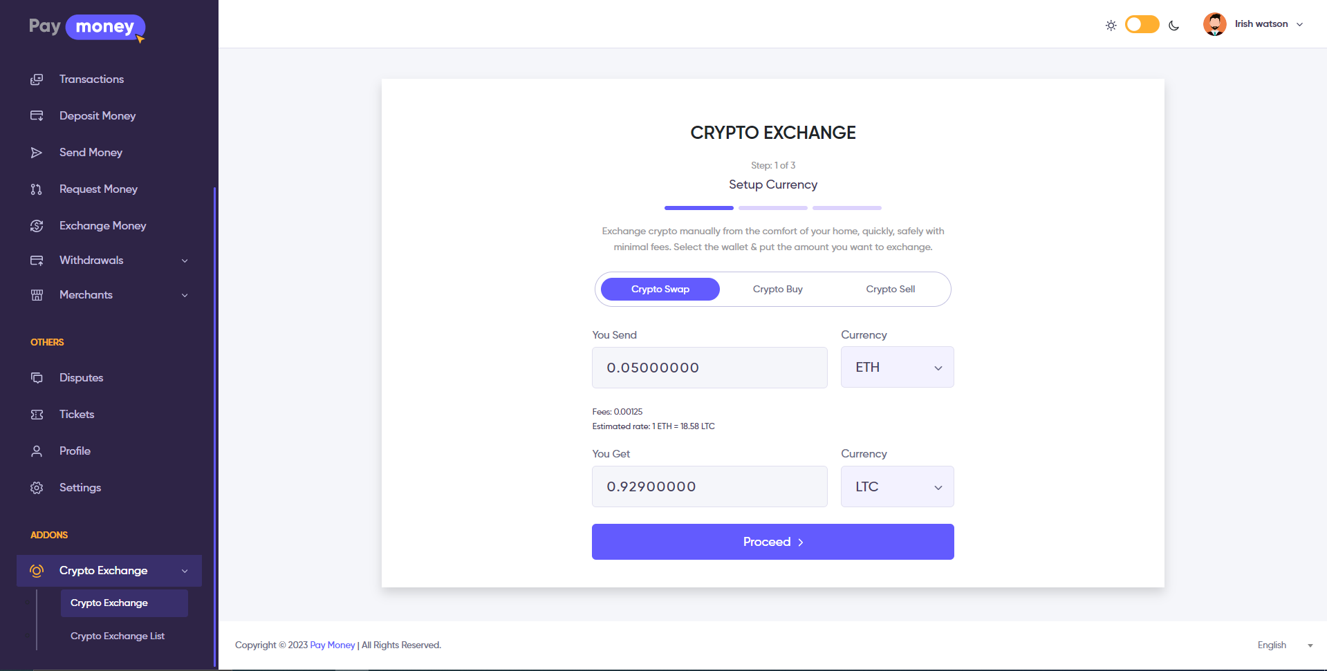 CryptExchange - Paymoney Crypto Swap and Buy/Sell Addon by techvillage1