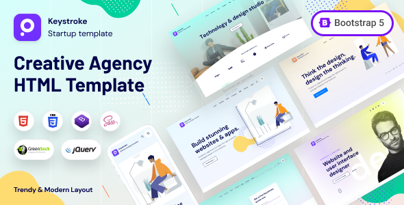 keystroke: Creative Agency HTML Template