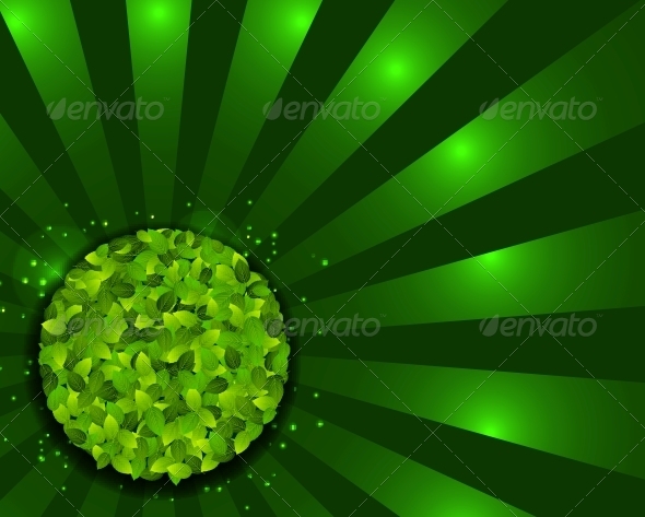 Environmental background with plant.. Vector illus - Landscapes Nature