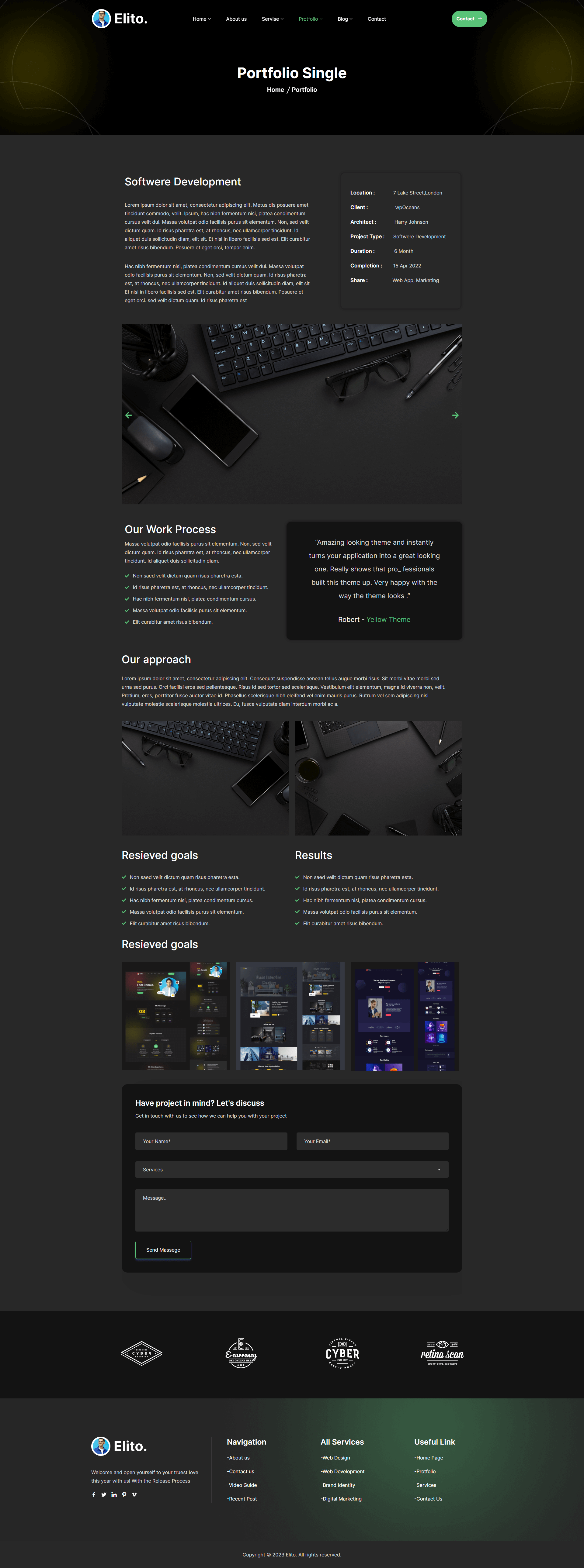 Elito – Creative Portfolio Elementor Template Kit by wpoceans | ThemeForest