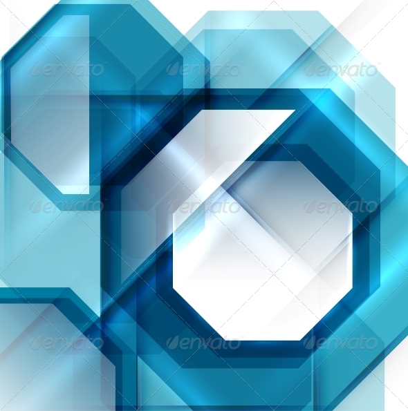 Blue Modern Geometric Abstract Background - Backgrounds Decorative