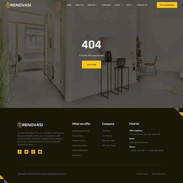 Renovasi - Home Renovation & Building Services Elementor Pro Template ...