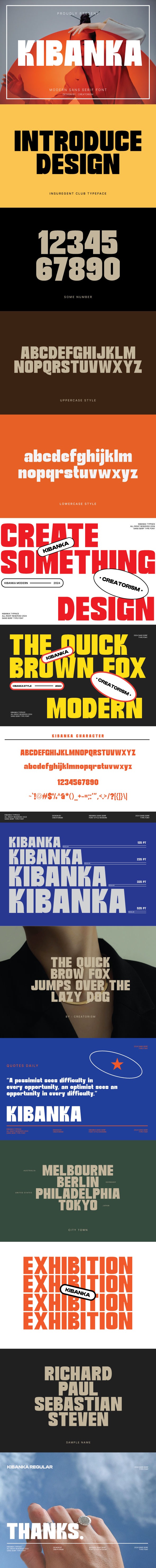 Kibanka - Modern Sans Serif Font