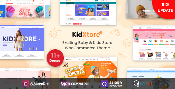 KidXtore - Kids Clothing and Toys Store Elementor WooCommerce WordPress Theme
