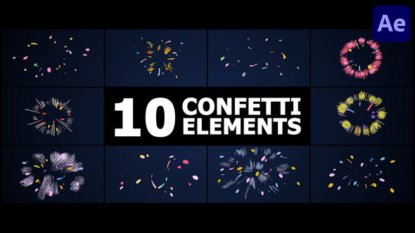 Holiday Confetti Elements | After Effects