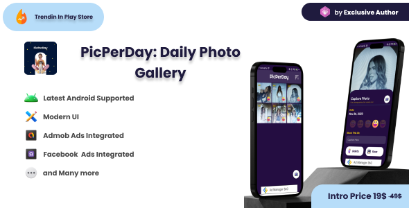 PicPerDay: Daily Photo Gallery | Admob & FAN Integrated