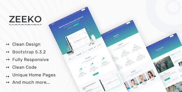 Zeeko - Landing Page Template