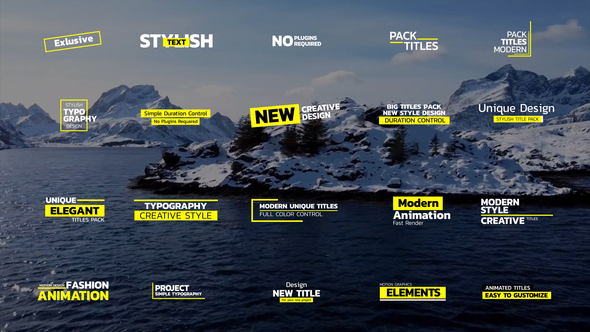 Simple Titles Pack | After Effects Titles template preview