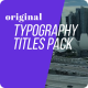 Typography Titles V1 | Final Cut Pro X - VideoHive Item for Sale