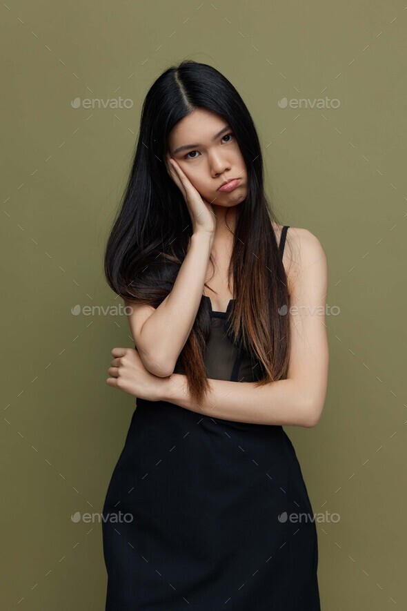 Asian woman beautiful model portrait glamour fashion japanese beauty hair femininity cosmetic